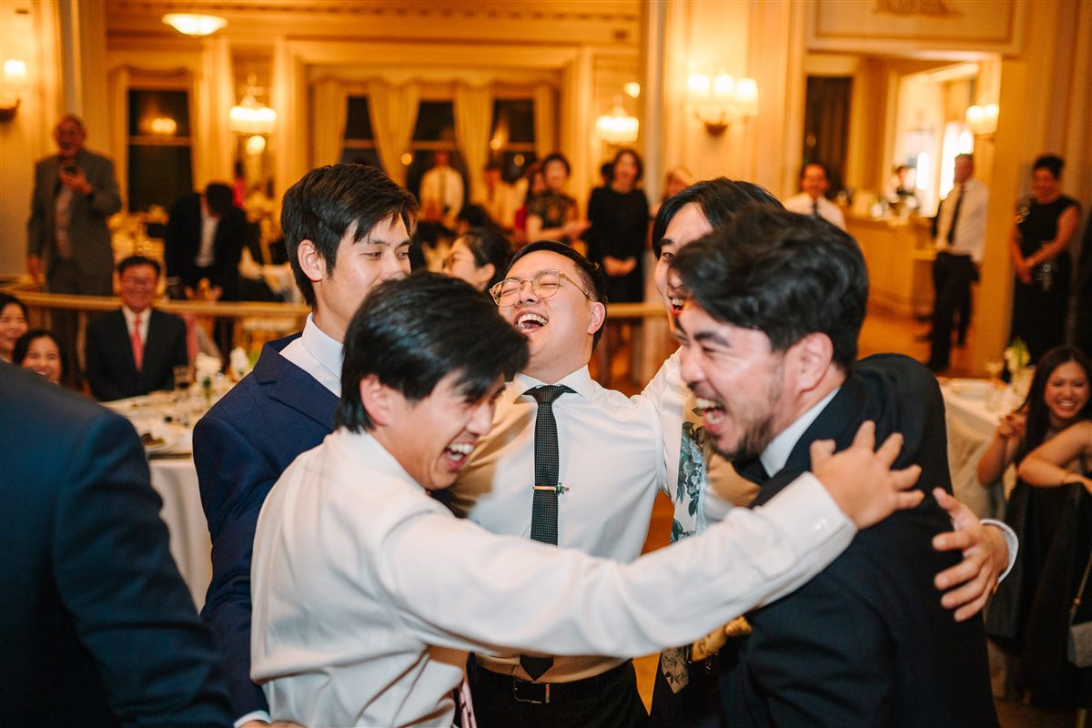 Guests celebrating on the dance floor